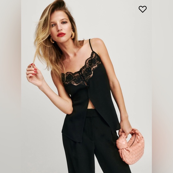 NWT Reformation Esmeralda Top in Black Size 6 - Picture 2 of 5